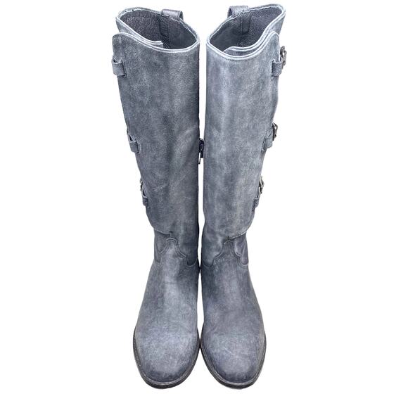 Free People X Farylrobin Women's Bruna Grey Suede Riding Boot Size US 6 - Picture 8 of 15